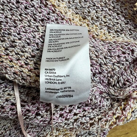 Free People We the Free Open Knit Multicolor Deep V-Neck Sweater Vest Size XS - Picture 7 of 9